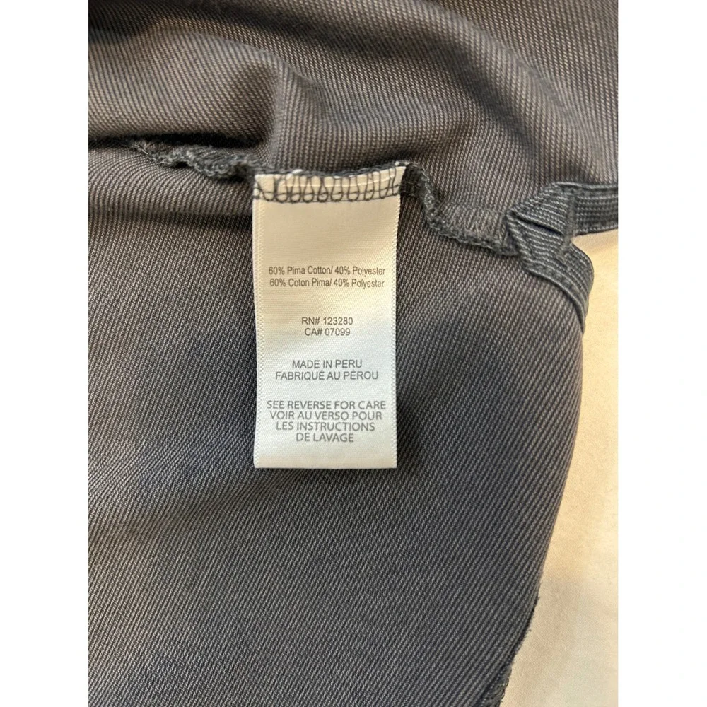 TravisMathew‎ Mens Large Navy Blue Micro Stripe Pima Cotton Blend Polo Shirt L